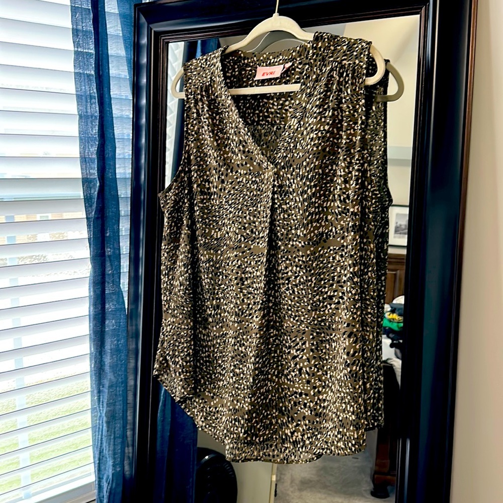 Evri dot animal print tank 1x